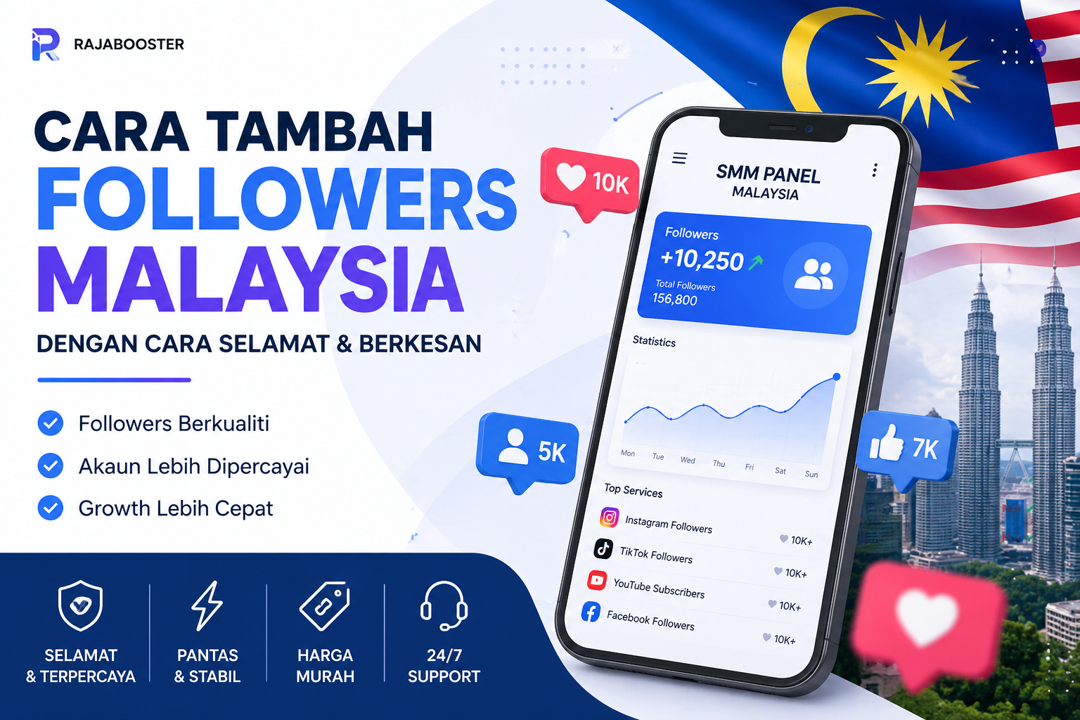 Cara Tambah Followers Malaysia Dengan Cara Selamat & Berkesan