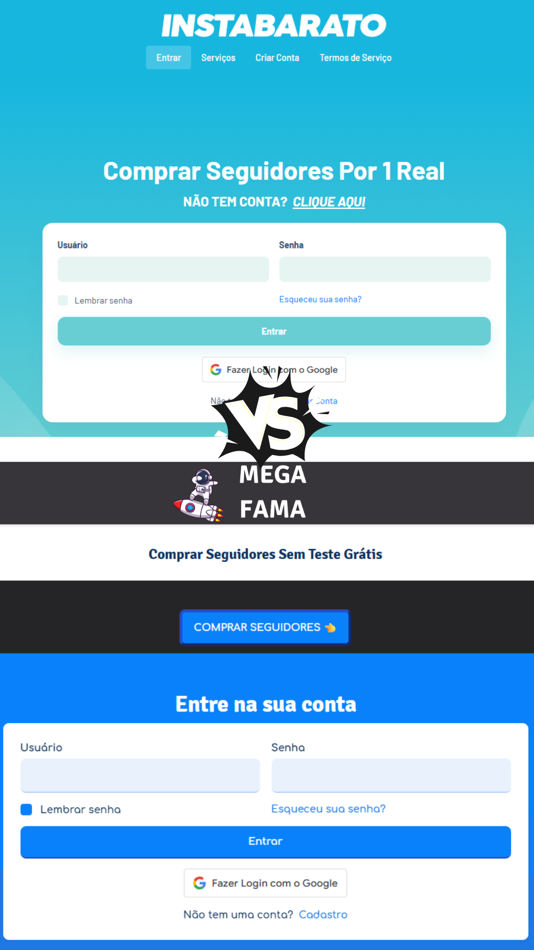 Insta Barato vs Mega Fama: Qual é o Melhor em 2025? Insta Barato vs Mega Fama: Qual é o Melhor em 2025?