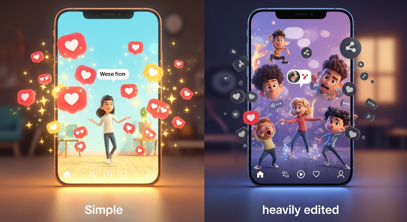 Por que vídeos simples viralizam mais no TikTok