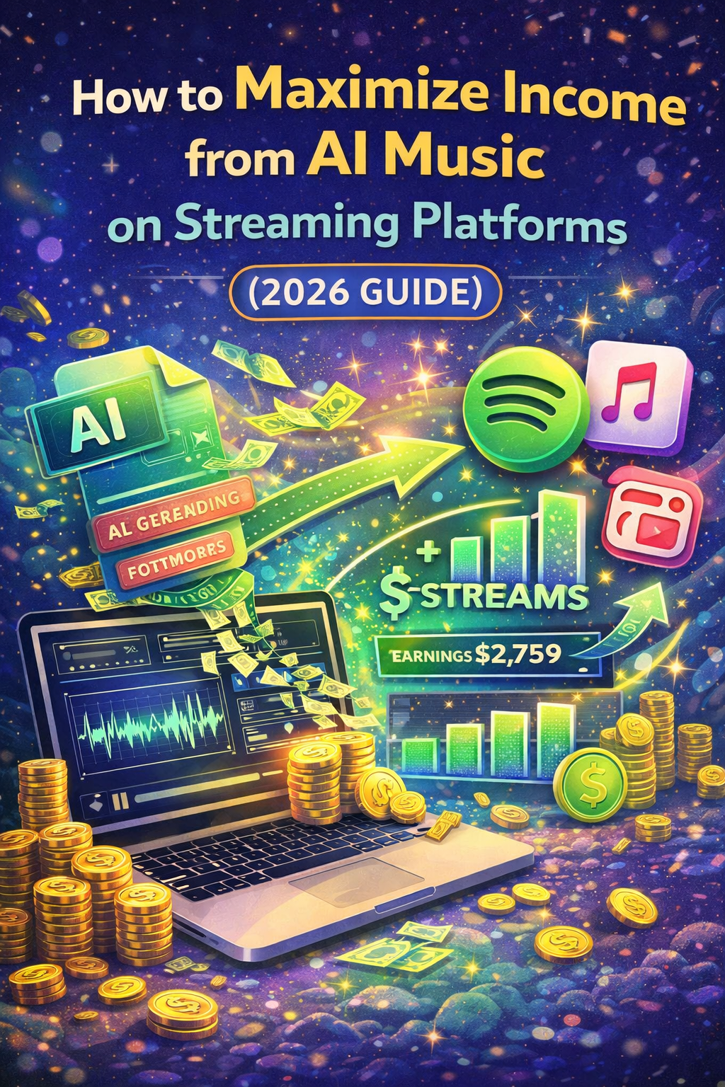 how to maximize income from ai music streaming platforms