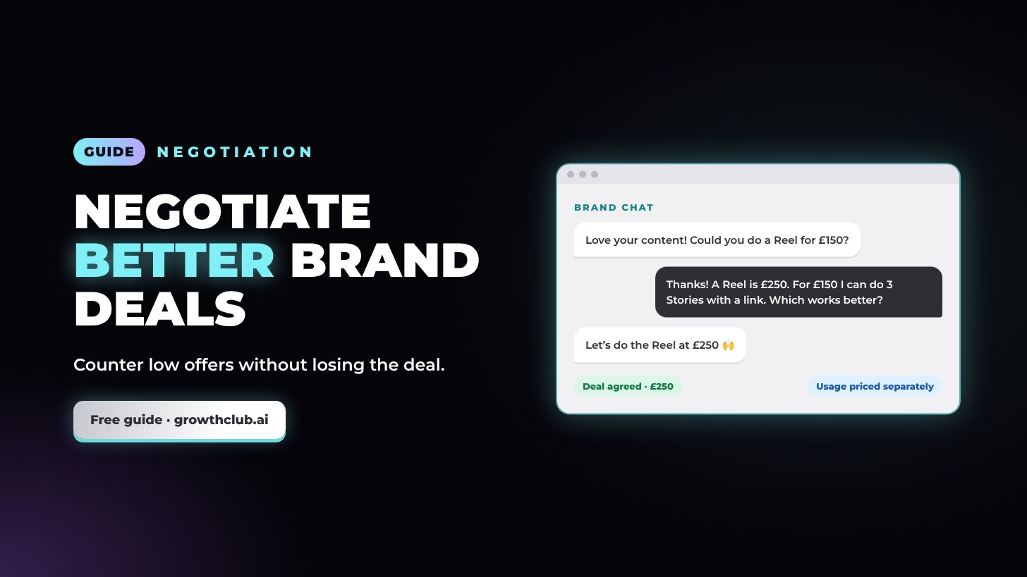 How to negotiate brand deals without losing the deal