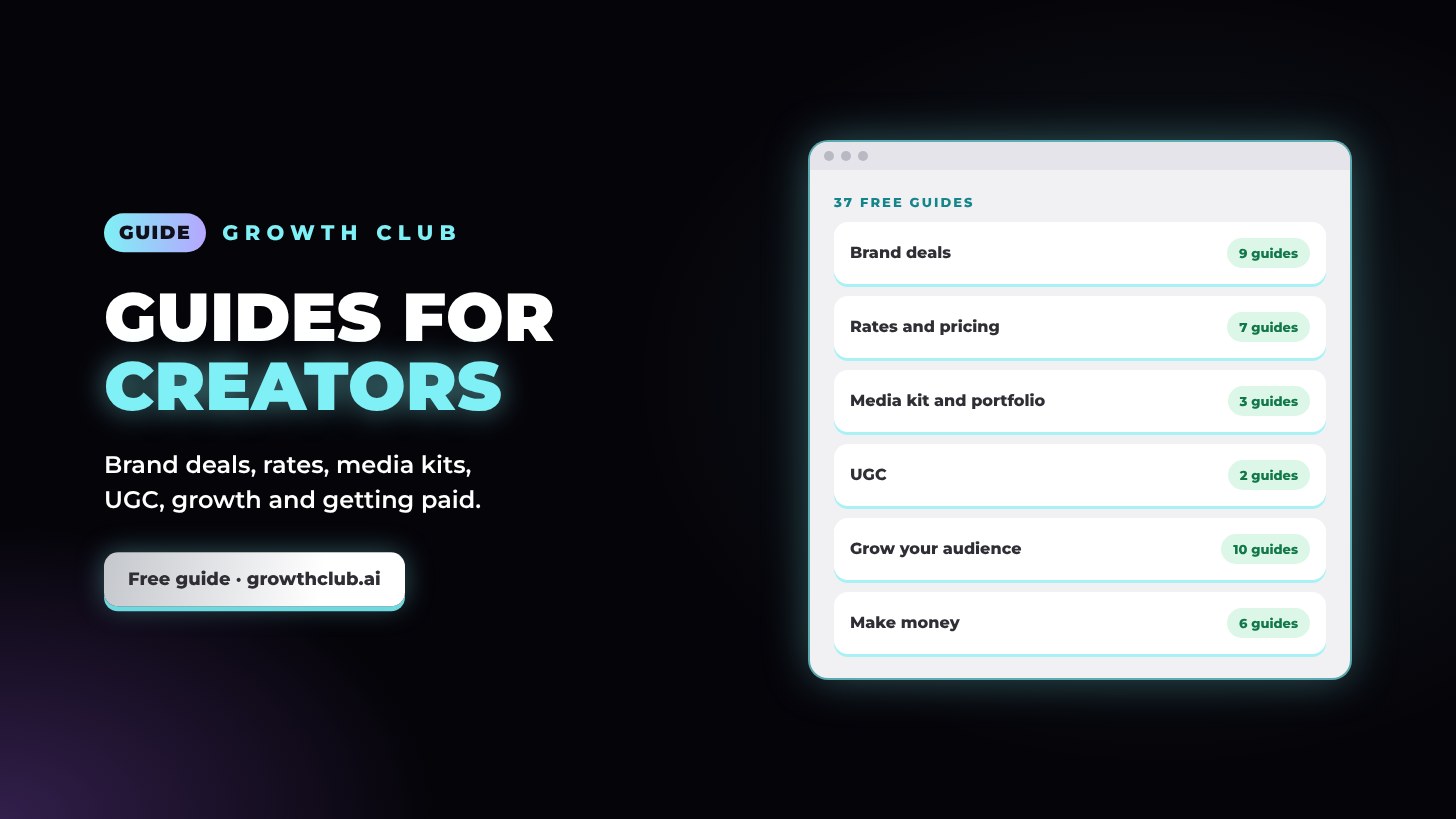 Growth Club guides for creators