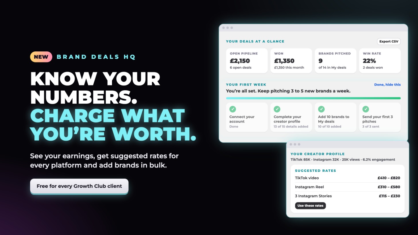 Brand Deals HQ: know your numbers and charge what you’re worth
