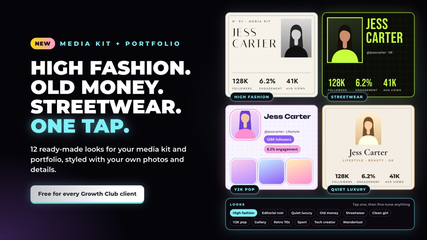 New looks for your media kit and portfolio