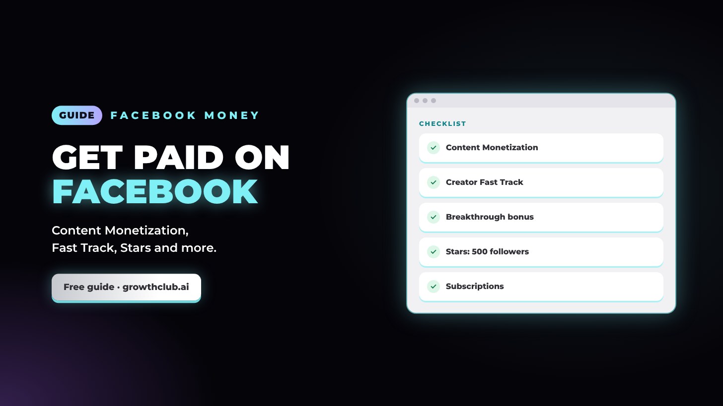 Facebook monetisation in 2026: Content Monetization, Fast Track and Stars