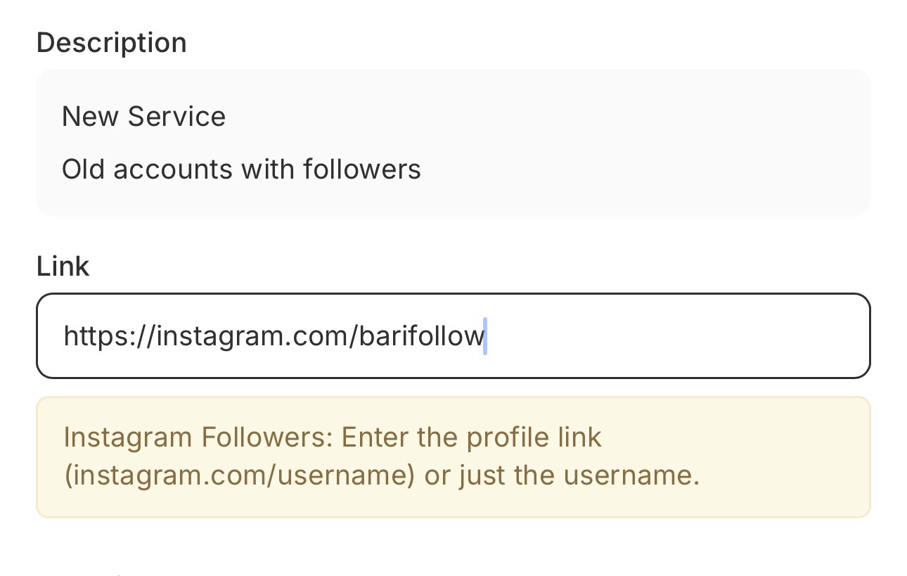 Enter Your Instagram Profile Link (or Username)