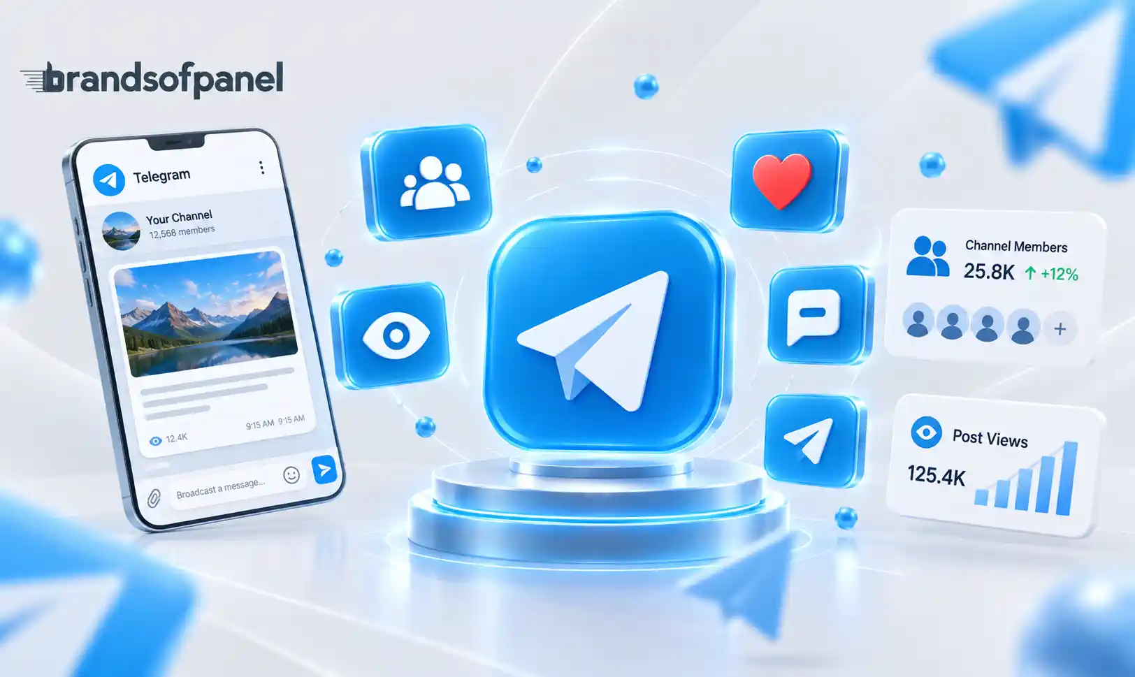 Telegram SMM panel services for members, post views and reactions