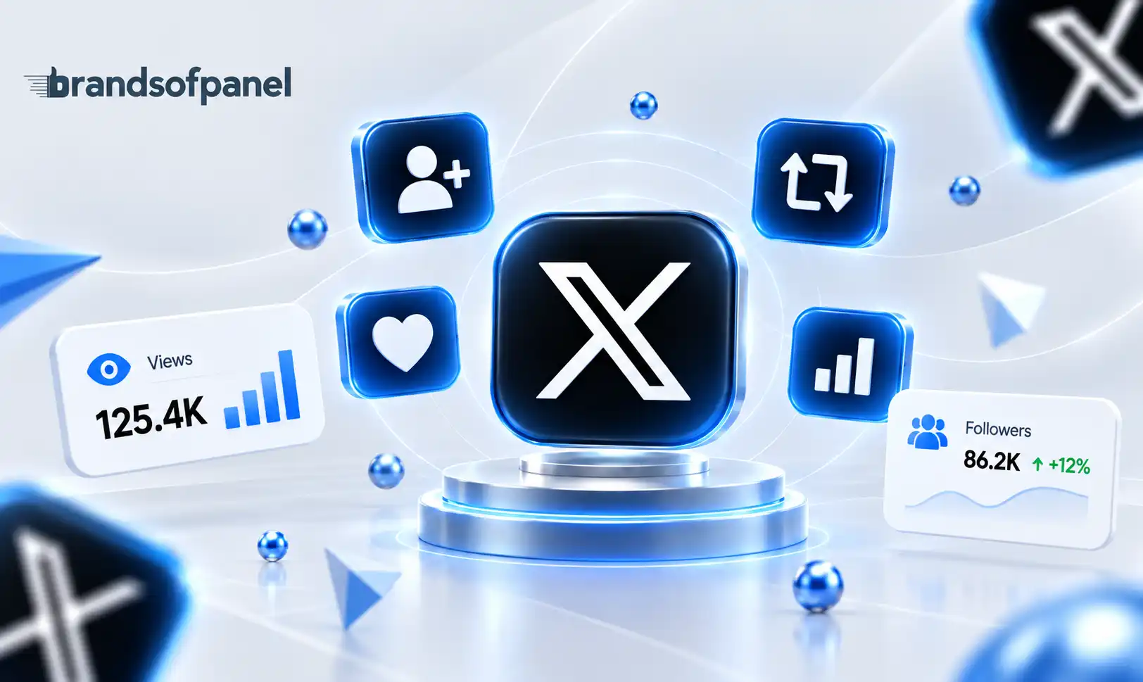 X Twitter SMM panel services for followers, views, likes and reposts