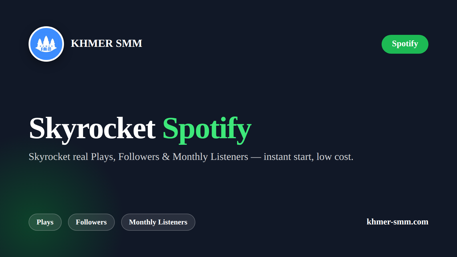 Boost Spotify Followers with Khmer Smm Panel