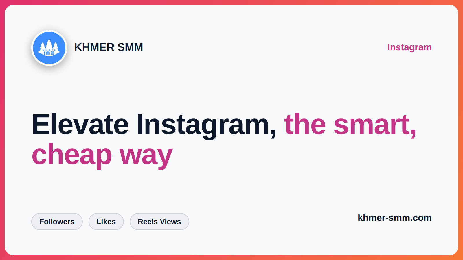 Enhance Instagram Followers Fast with Khmer Smm Panel