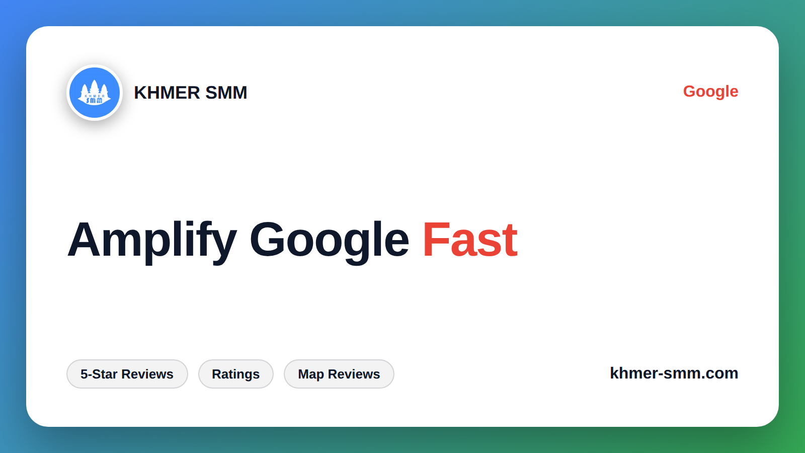 Enhance Google Reviews with Khmer Smm Panel
