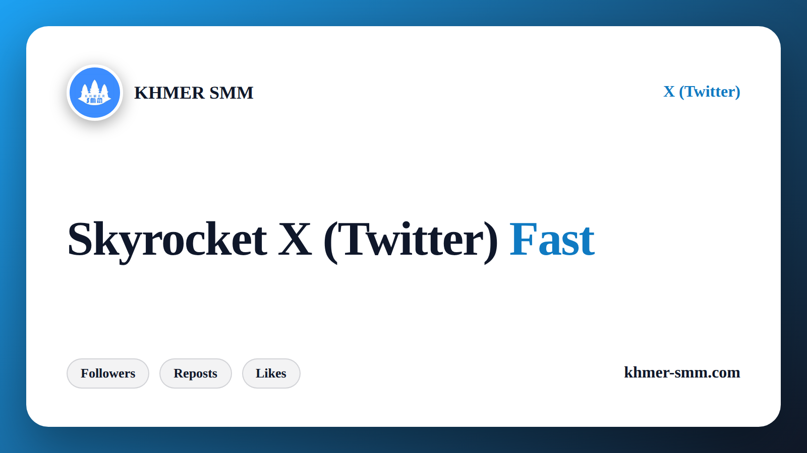 Palakihin ang Twitter Followers gamit ang Khmer Smm Panel