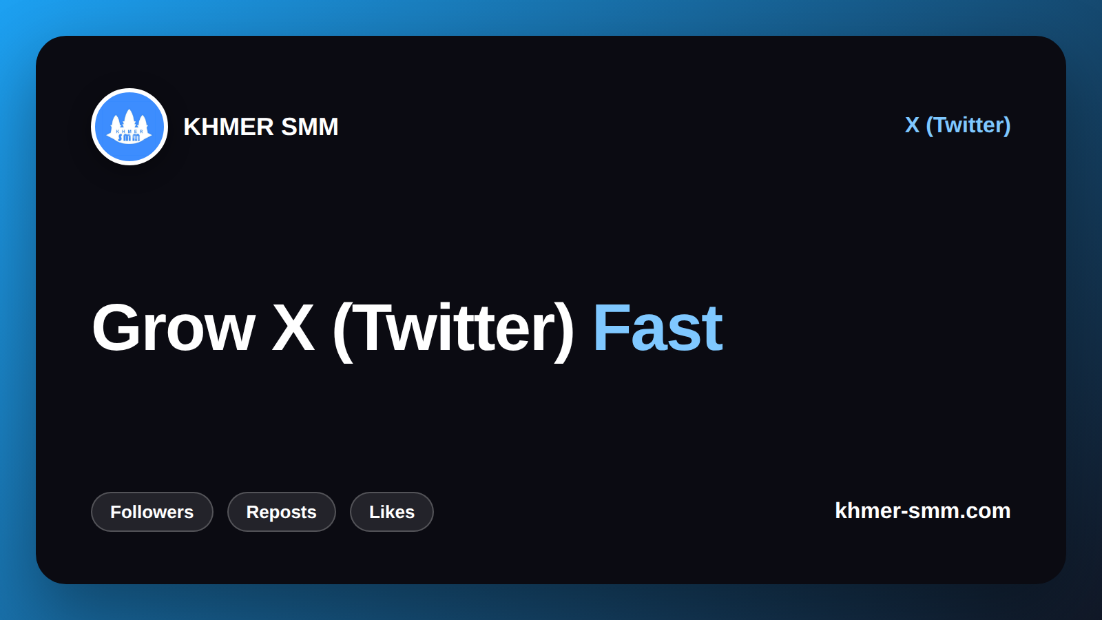 Increase Twitter Followers Fast with Khmer Smm Panel