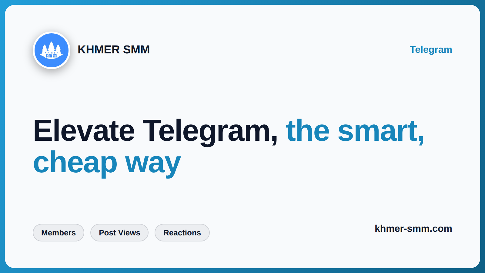 Palakihin ang Telegram Channel Subscribers gamit ang Khmer Smm Panel