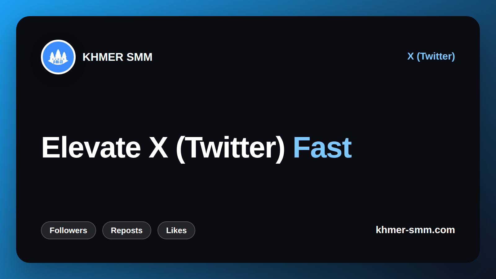 Increase Twitter Followers Fast with Khmer Smm Panel