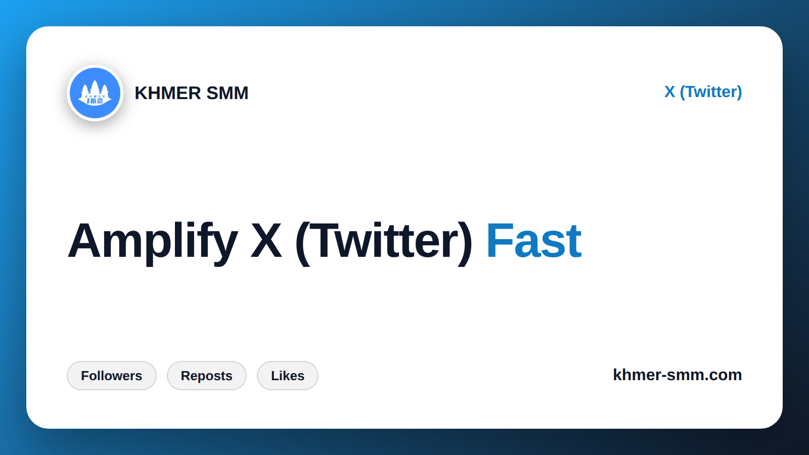 Boost Twitter Followers with Khmer Smm Panel