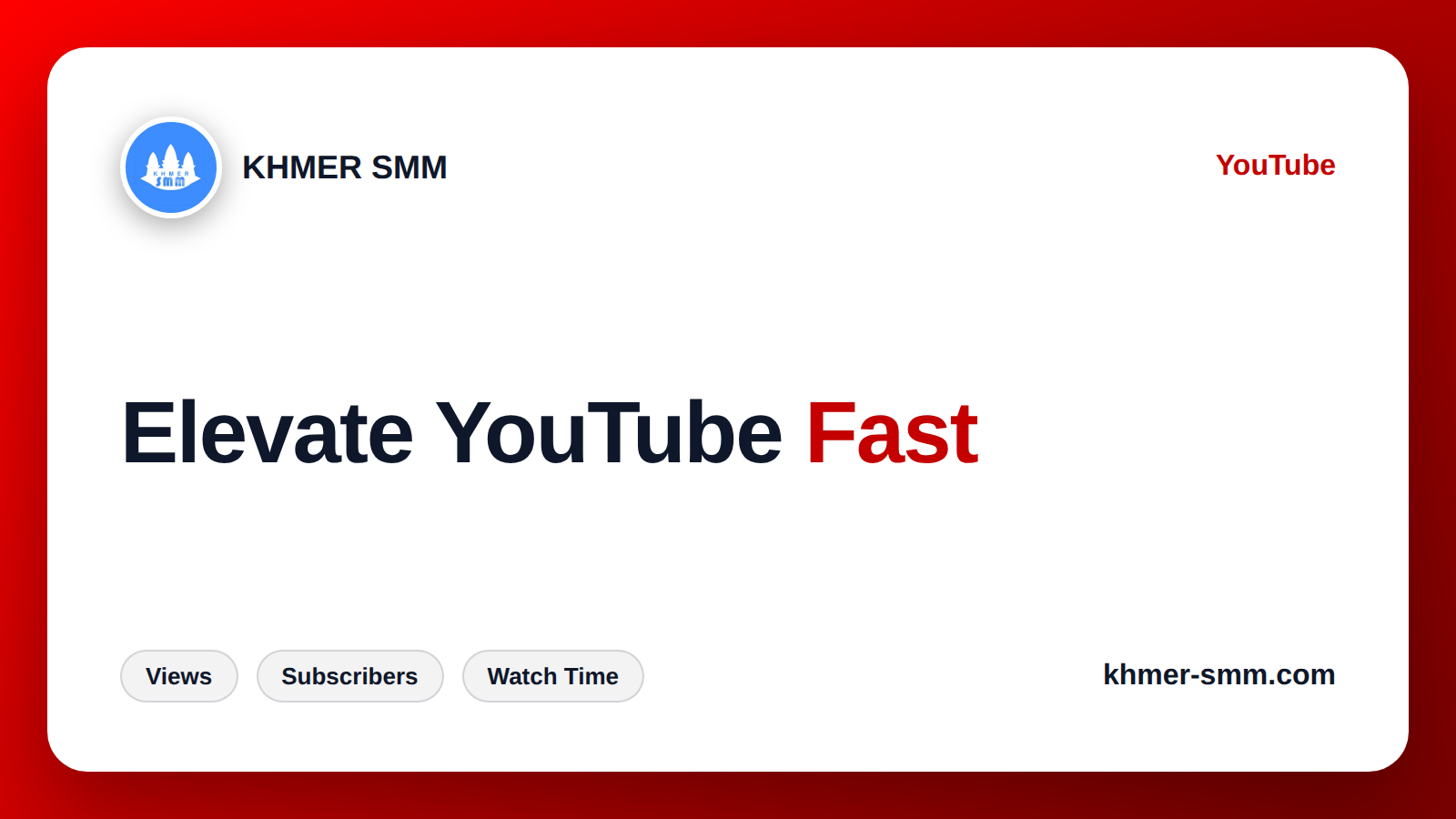 Get Real YouTube Views Quickly with Khmer Smm Panel
