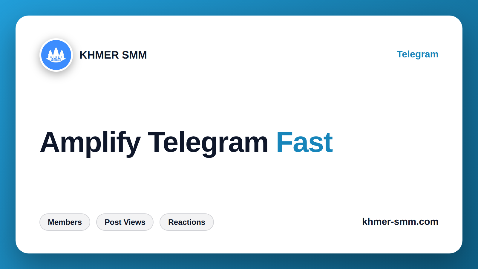 Boost Telegram Channel Subscribers with Khmer Smm Panel