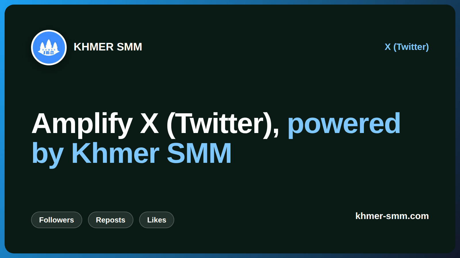 Palakihin ang Twitter Followers gamit ang Khmer Smm Panel