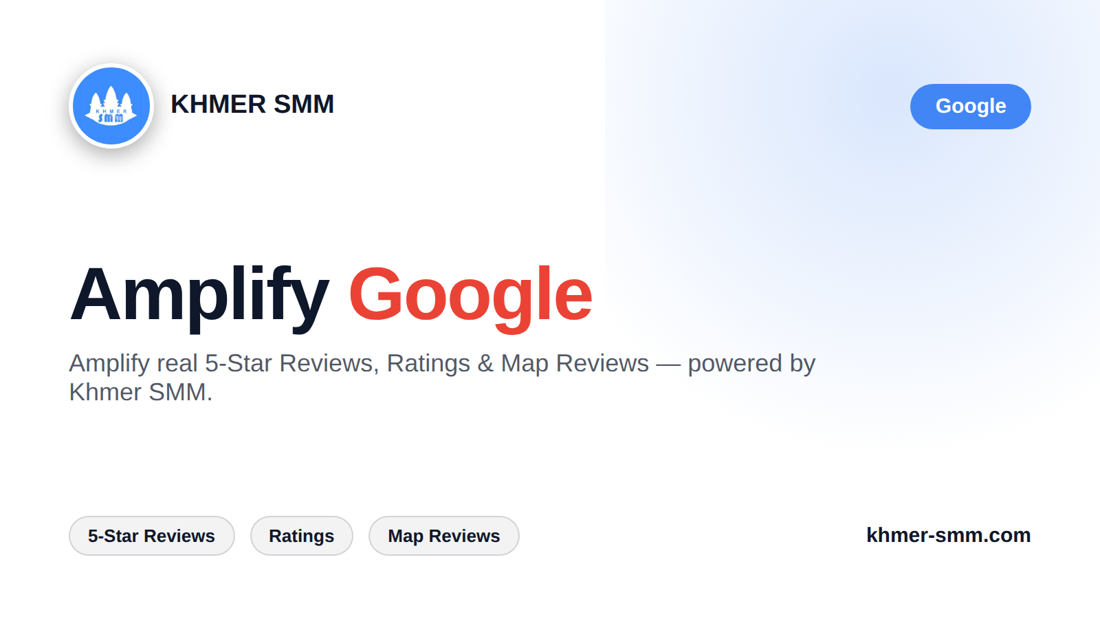 Google Reviews तेजी से बढ़ाएं Khmer Smm Panel के साथ