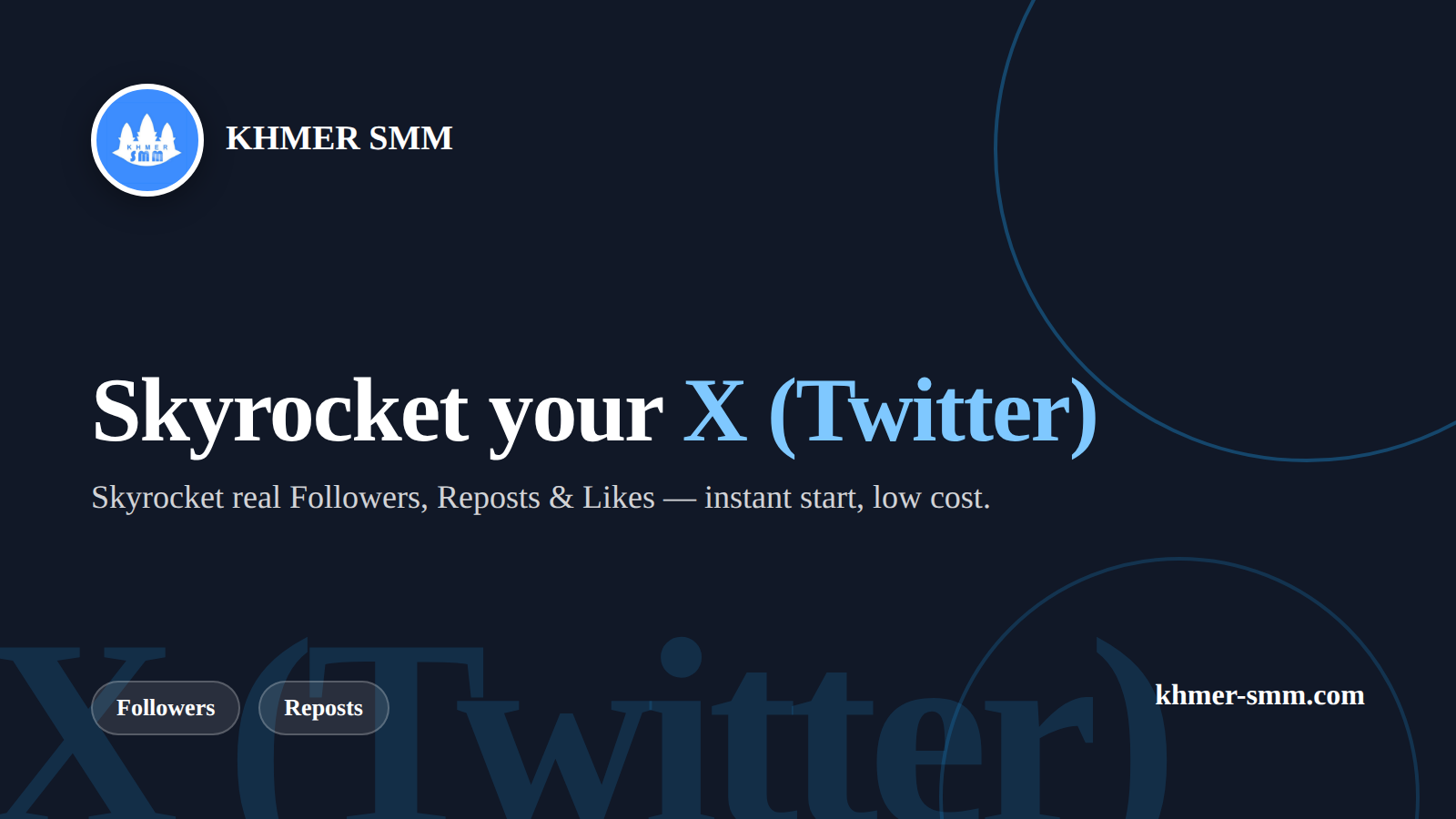Twitter Followers तेजी से बढ़ाएं Khmer Smm Panel के साथ