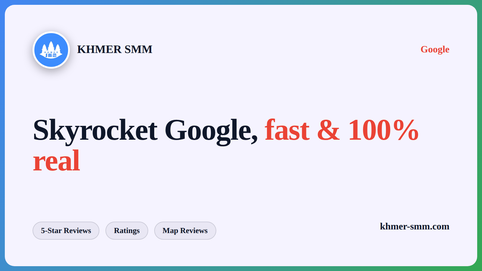 Boost Google Reviews Quickly with Khmer Smm Panel