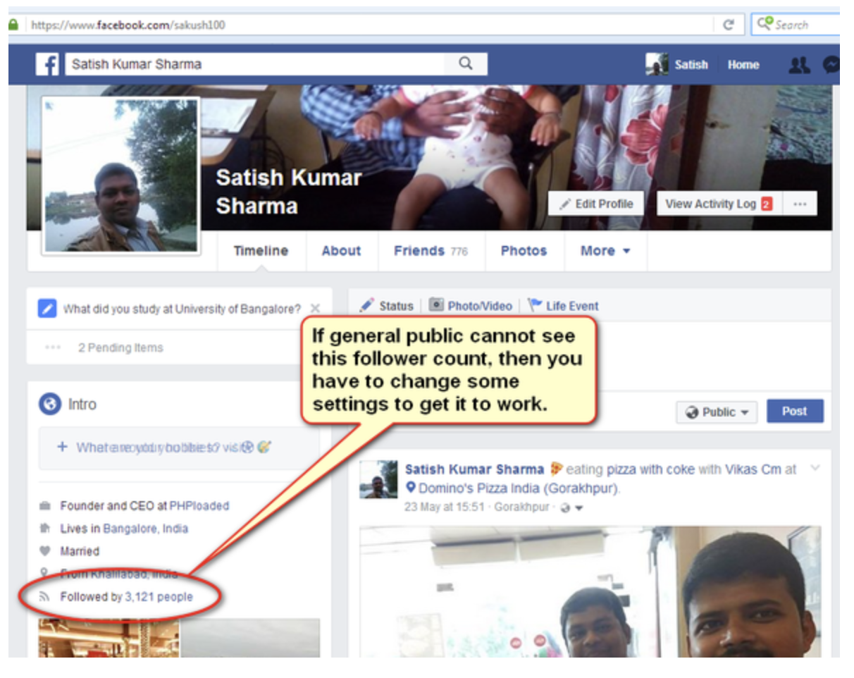 Enable Facebook Followers Count On Your Timeline 2