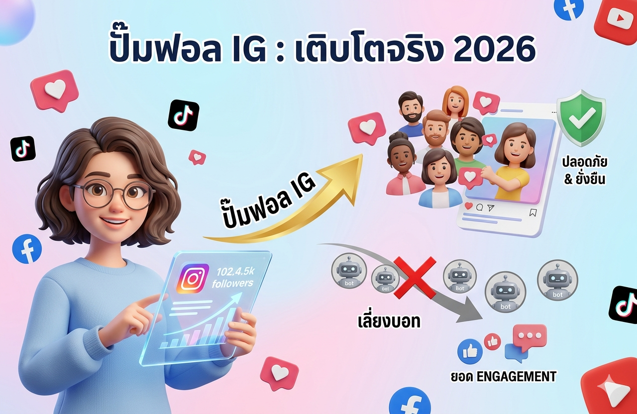 ปั้มฟอล Instagram ไอจี: วิธีเพิ่มผู้ติดตามอย่างปลอดภัย ได้ผลจริงในปี 2026