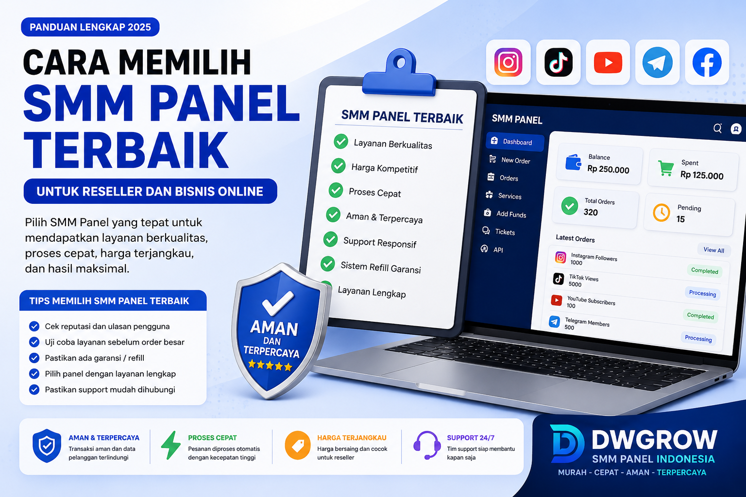 Cara memilih SMM Panel terbaik untuk reseller dan bisnis online dengan layanan berkualitas dan harga terjangkau