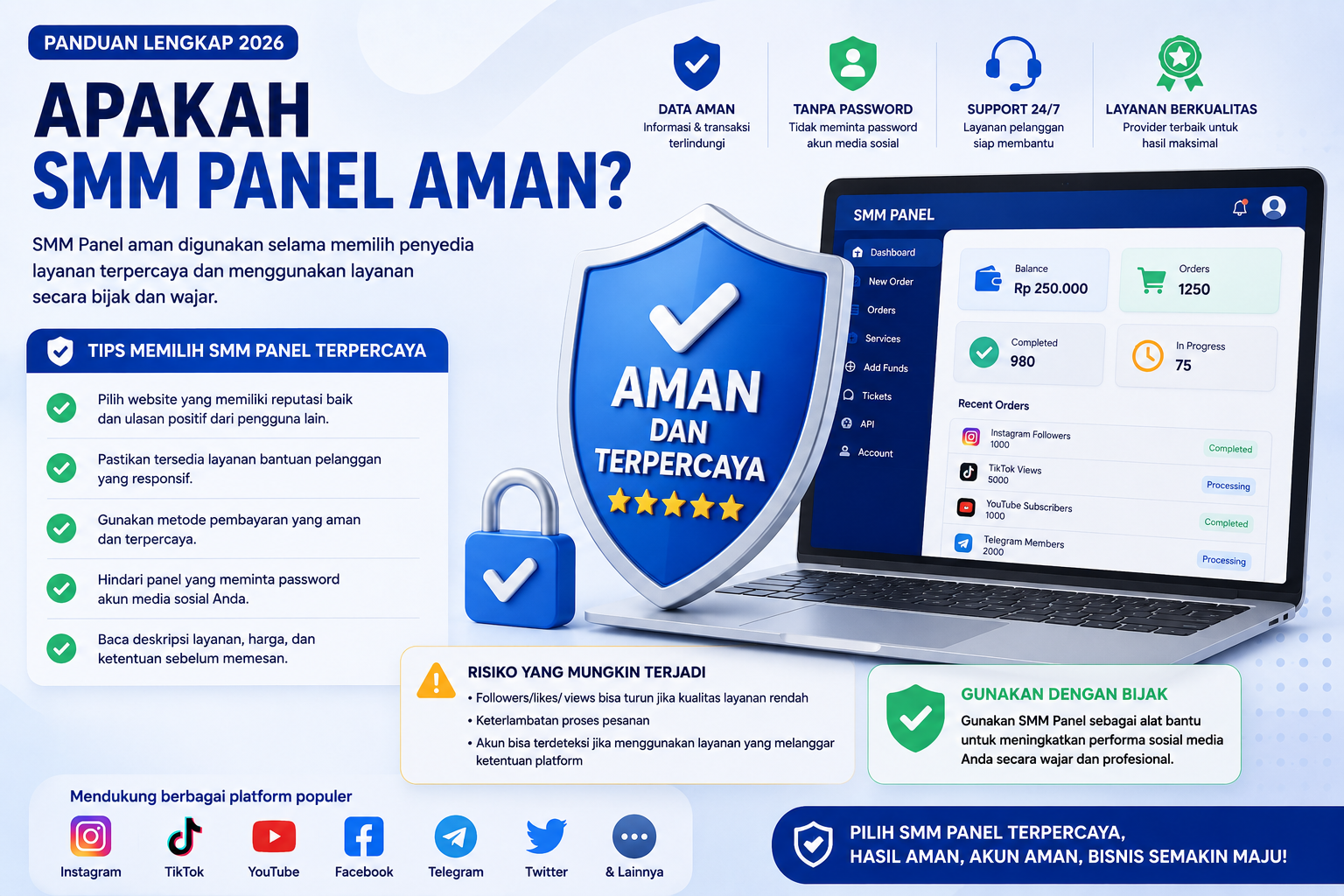 Keamanan SMM Panel Indonesia untuk Instagram TikTok dan YouTube
