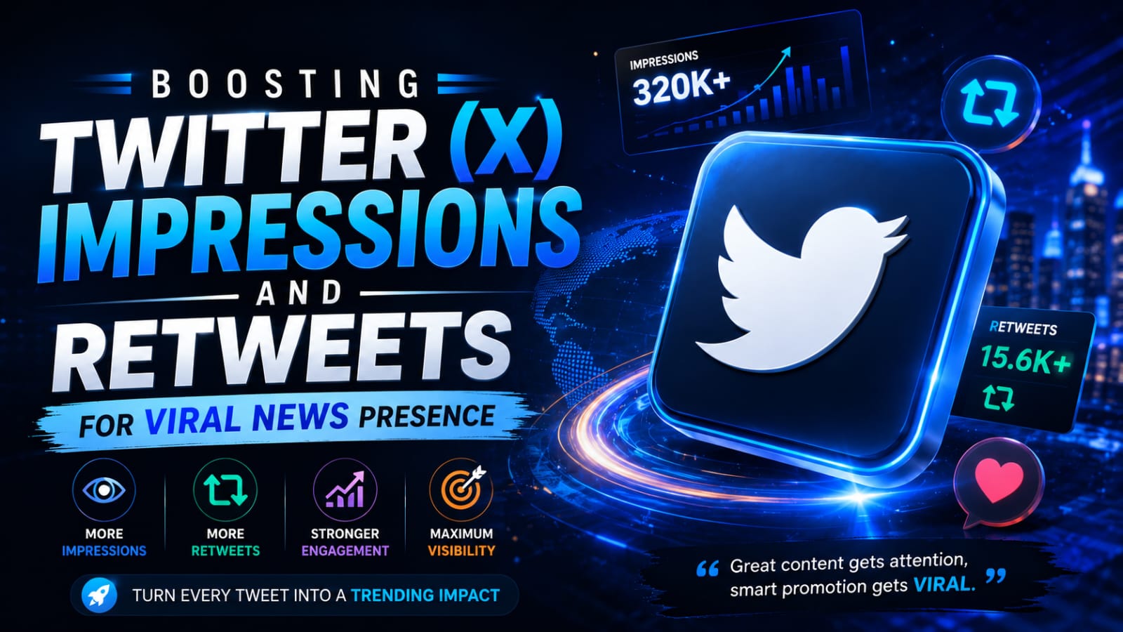 Boosting Twitter (X) Impressions and Retweets for Viral News Presence