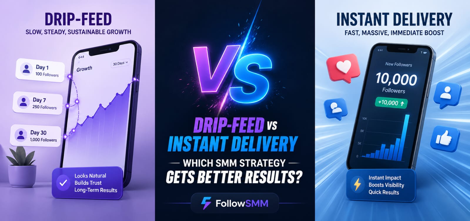 Drip-Feed vs Instant Delivery — Which SMM Strategy Gets Better Results? | FollowSMM