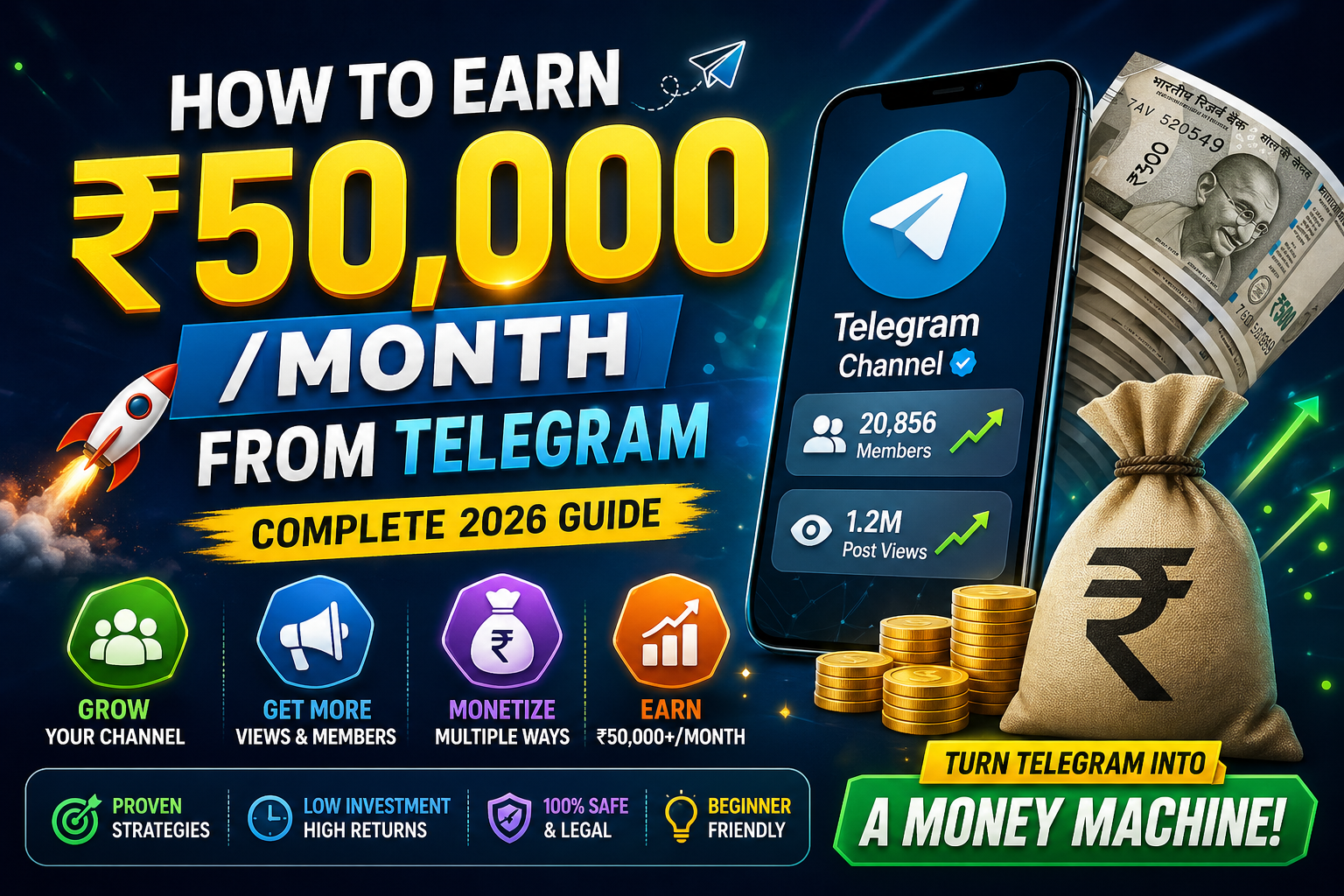 How to Earn ₹50,000/Month from Telegram