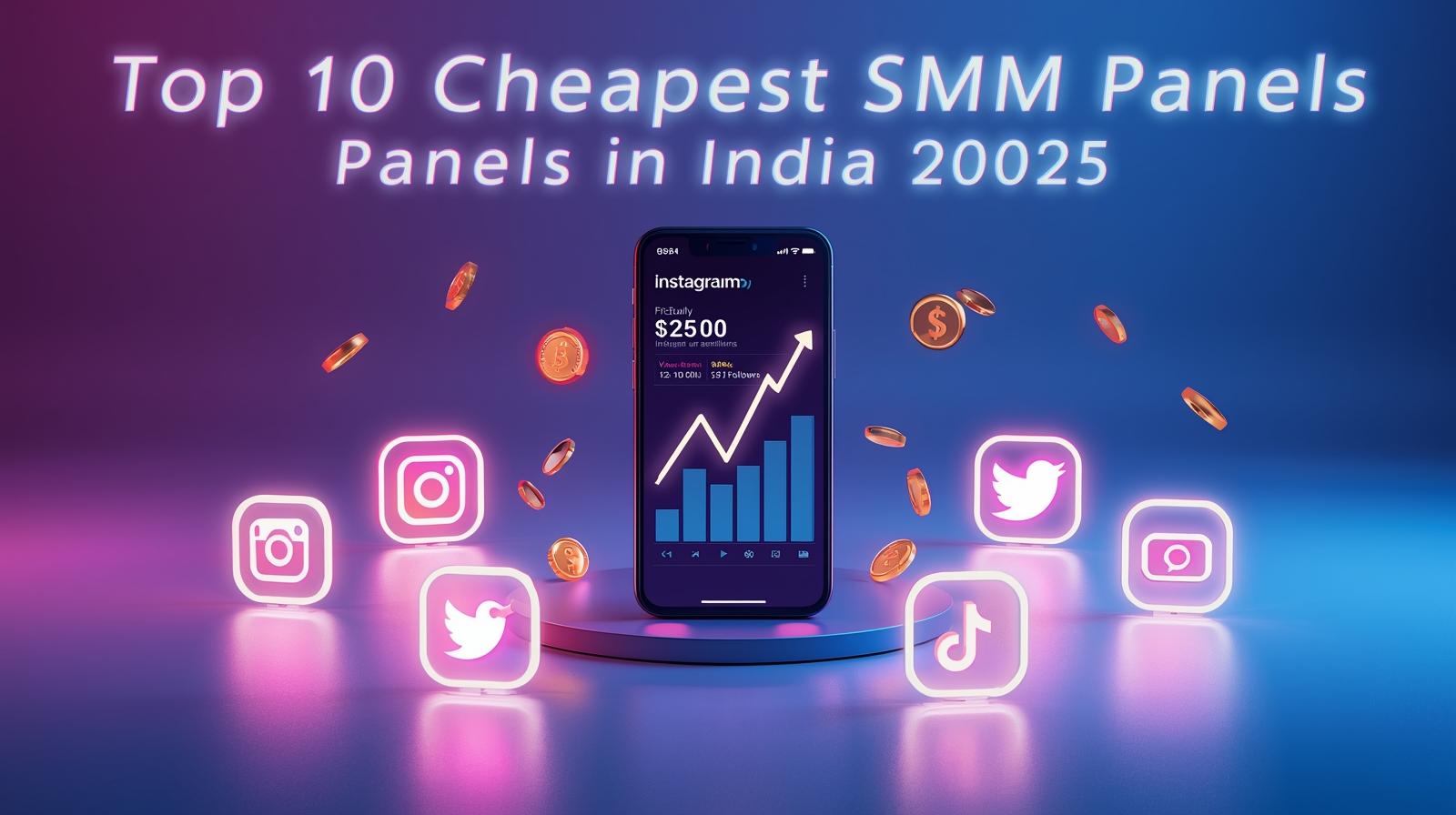 Top 10 Cheapest SMM Panels in India 2025 — Grow Instagram, YouTube & TikTok Instantly