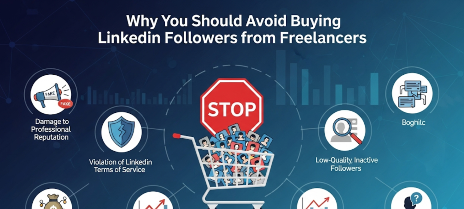 Why You Should Avoid Buying LinkedIn Followers from Freelancers don't buy linkedin followers from Freelance platforms like Fiverr, Upwork etc.