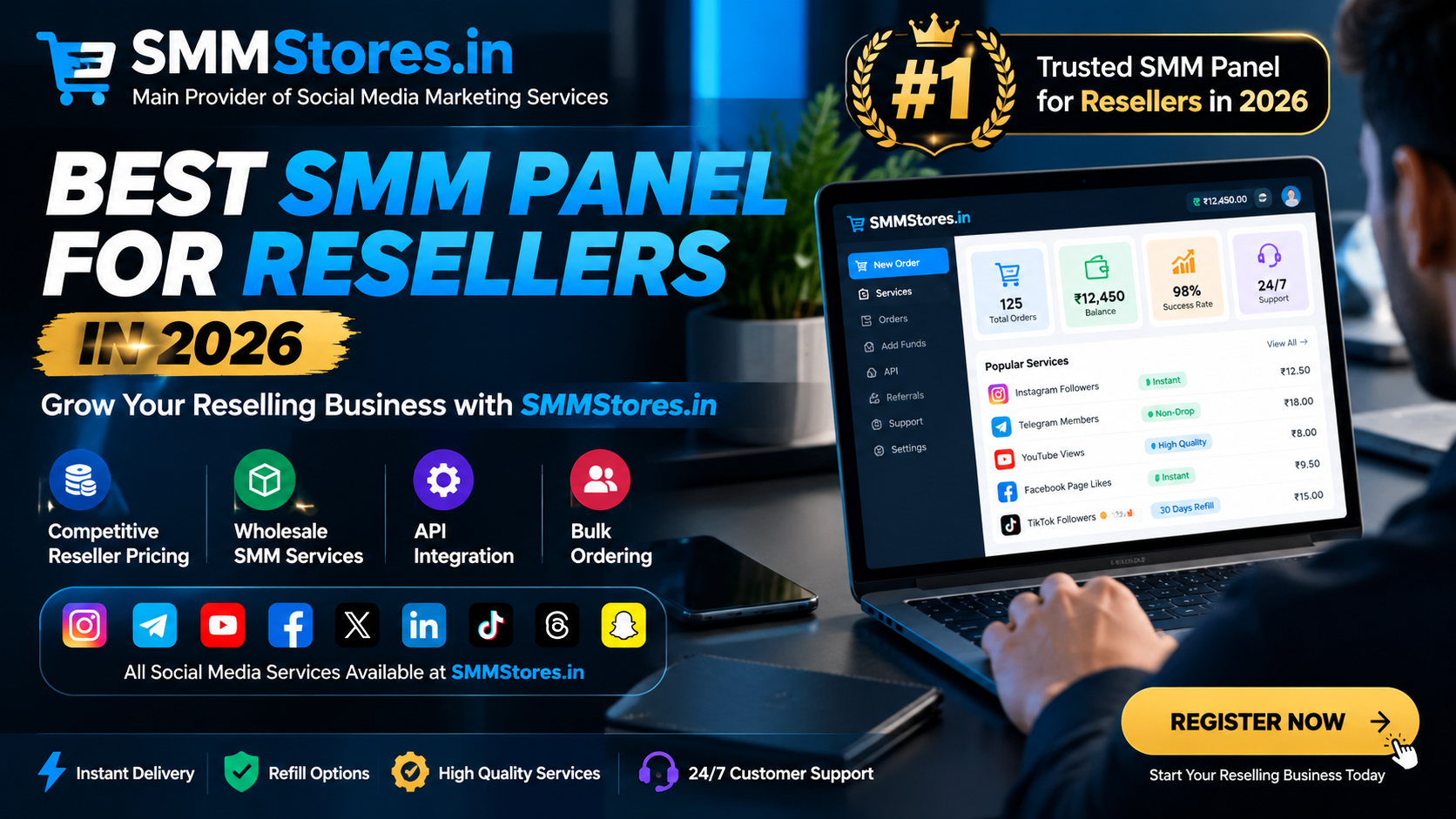 SMMStores.in Best SMM Reseller Panel 2026 – Main Provider, Wholesale Pricing, API Integration and 24/7 Support