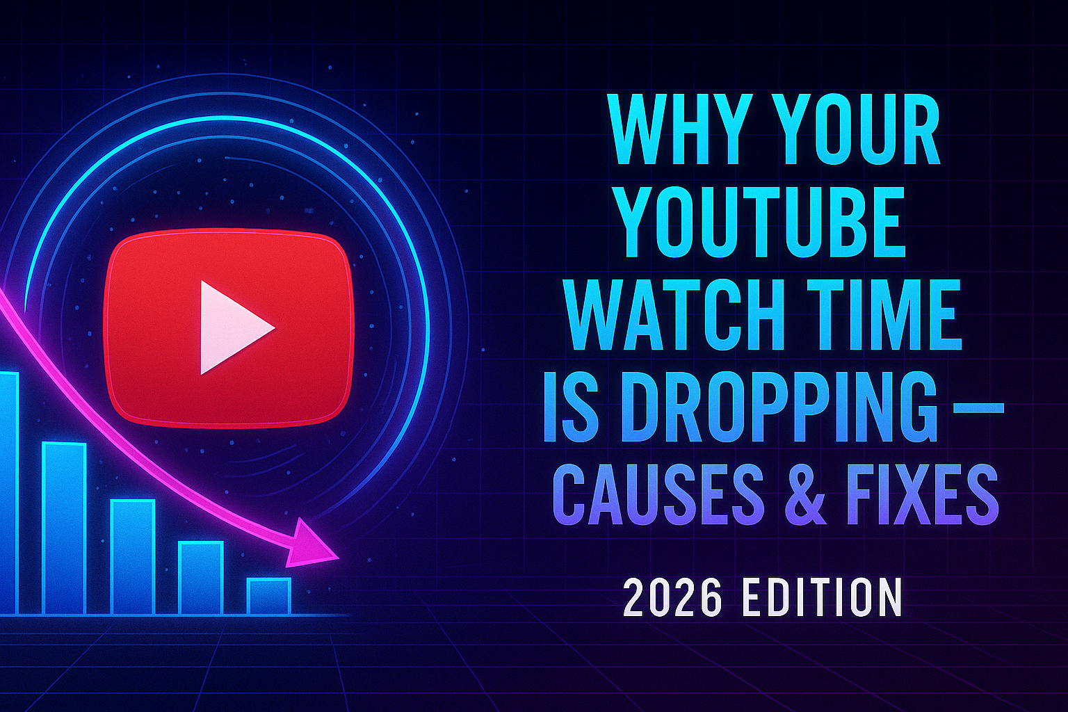 Why Your YouTube Watch Time Is Dropping — Causes & Fixes (2026 Edition)