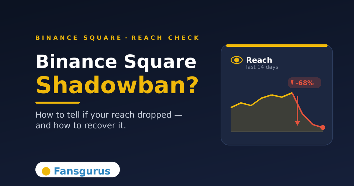 Binance Square Shadowban? How to Tell and How to Recover Your Reach