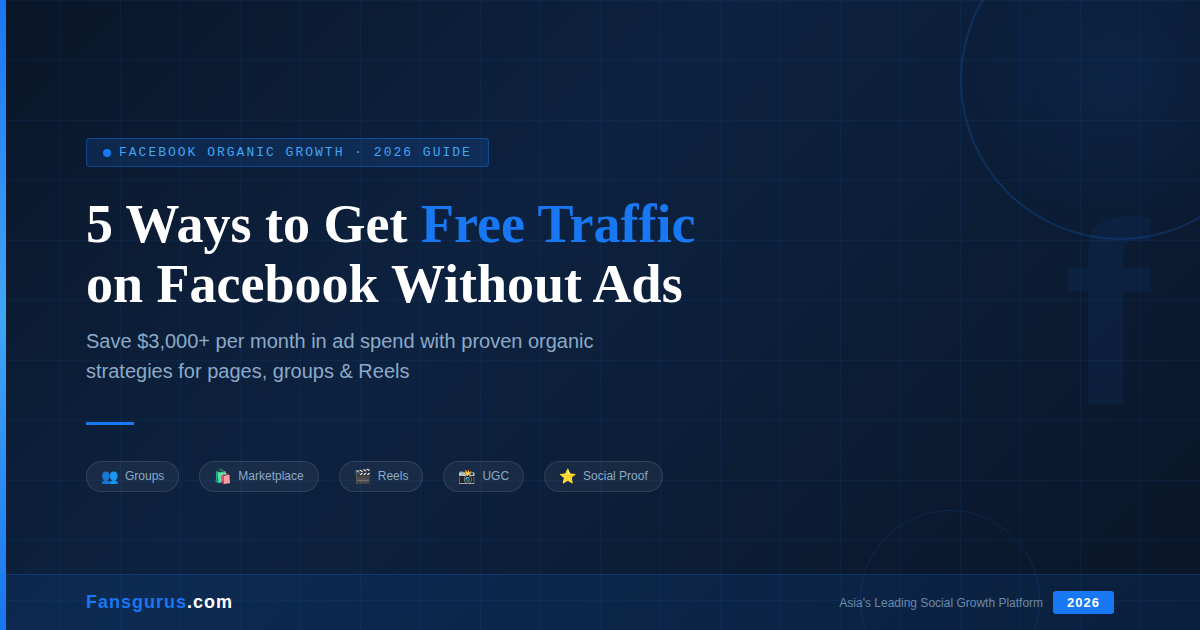 5 Facebook Free Traffic Methods Beyond Ads — Save $3,000/Month in Ad Spend (2026)