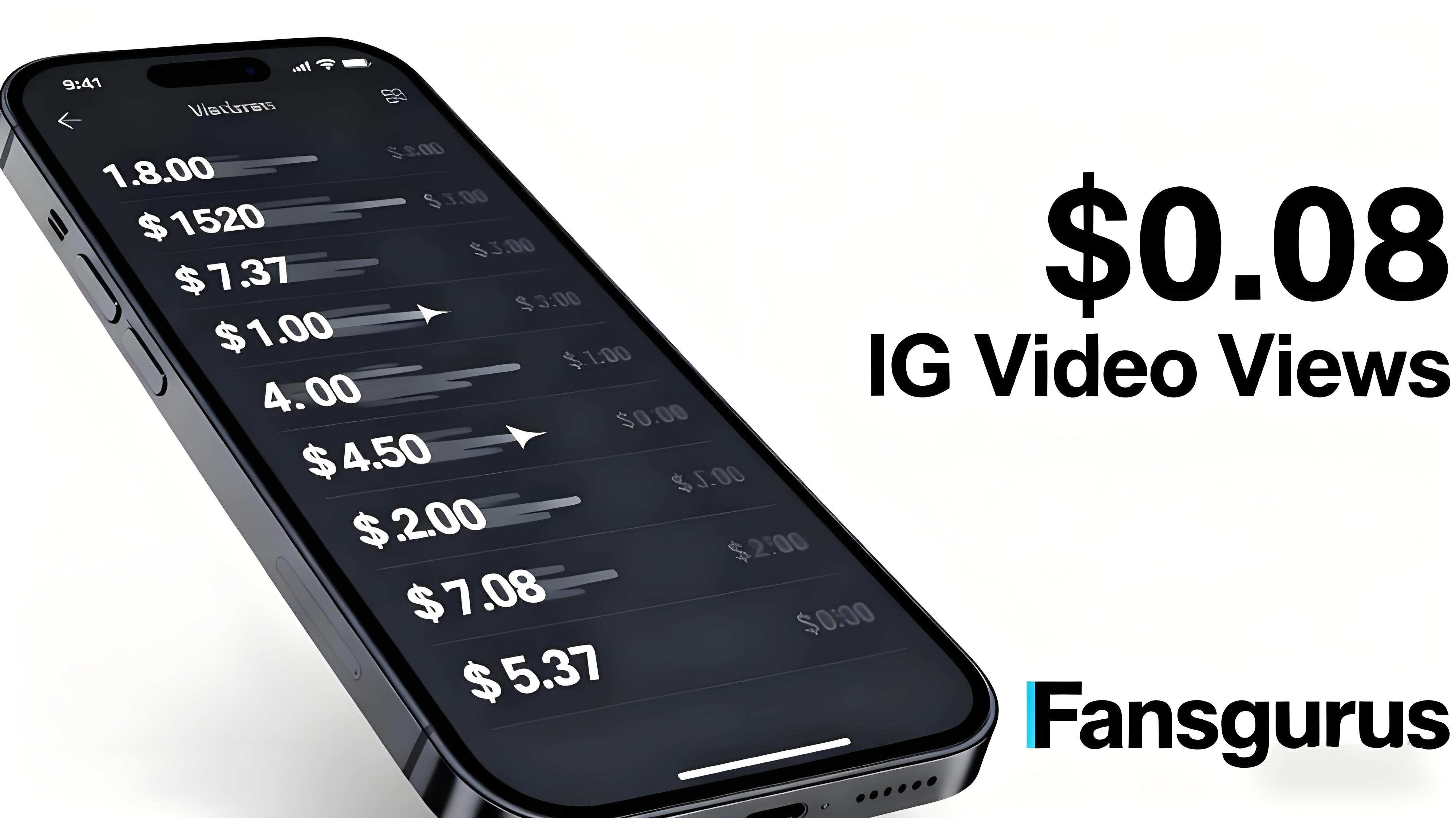 购买 IG/Instagram 视频播放量｜0.08 美金起｜安全稳定快速