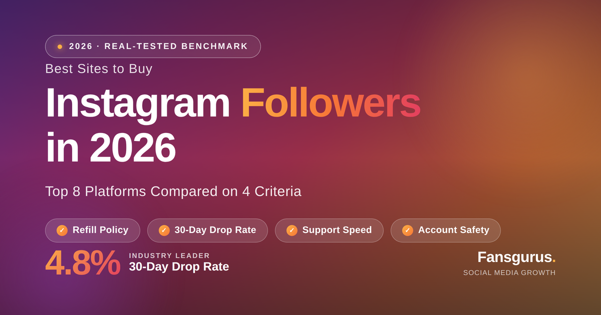 Best Sites to Buy Instagram Followers in 2026: Top 8 Platforms Compared on Refill, Drop Rate, and Account Safety