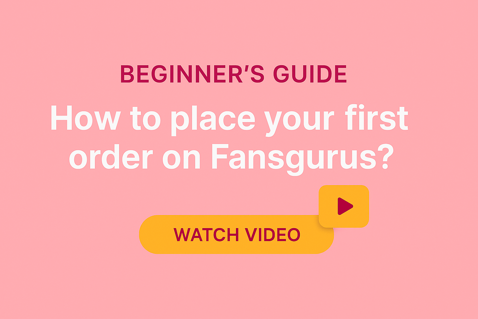 🎯 Beginner's Guide: How to Place Your First Order on Fansgurus? (Video Tutorial)