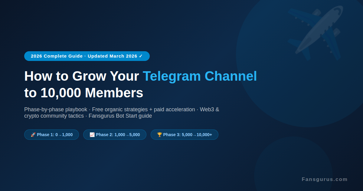 How to Grow Your Telegram Channel to 10,000 Members (2026 Complete Guide)