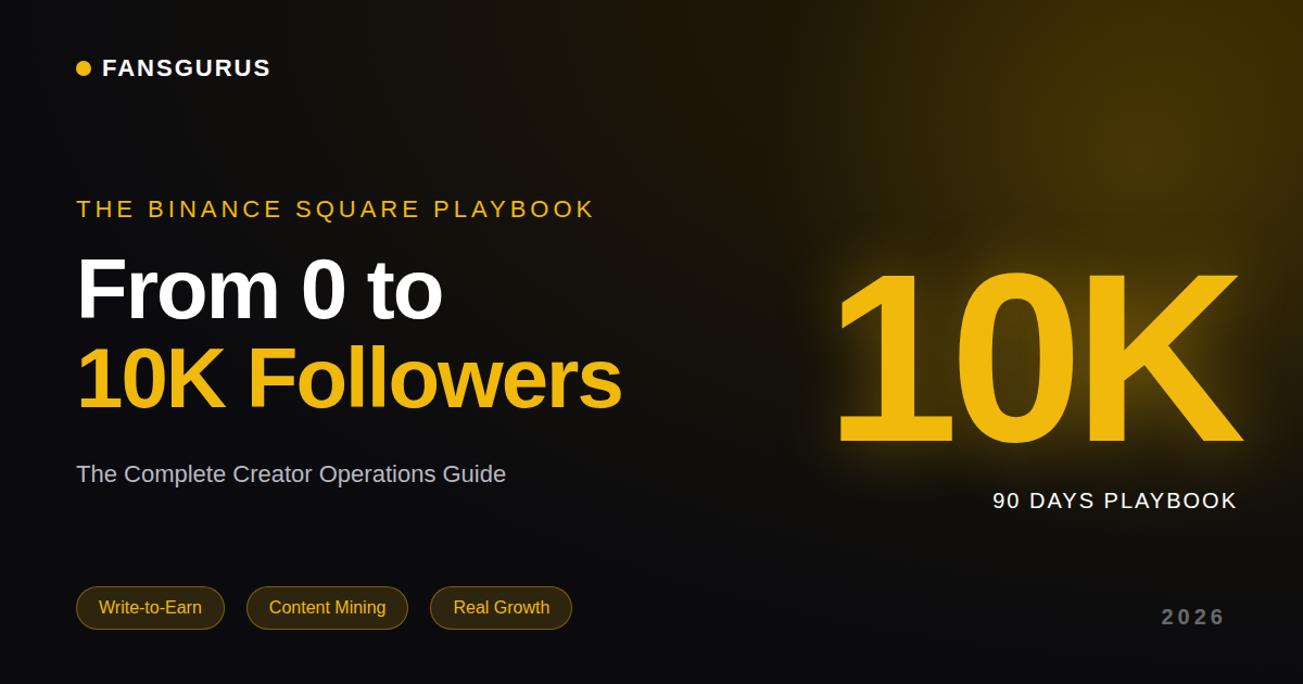 2026年币安广场内容创作者运营完全指南：从零到万粉的实战手册