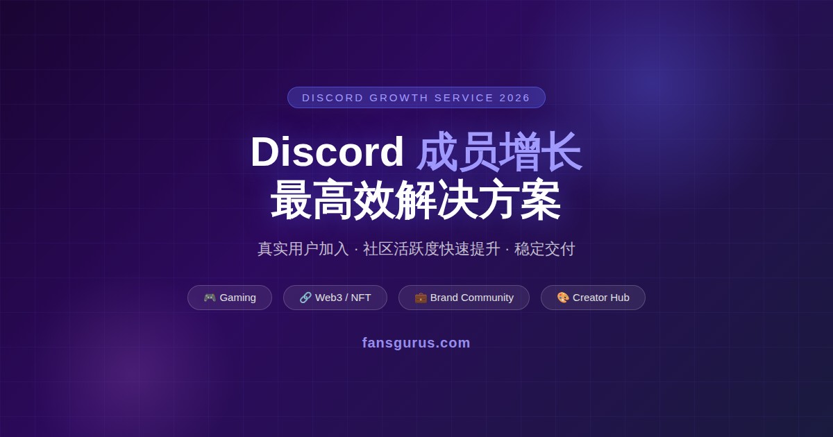 Best Discord Member Growth Service in 2026 | Fansgurus