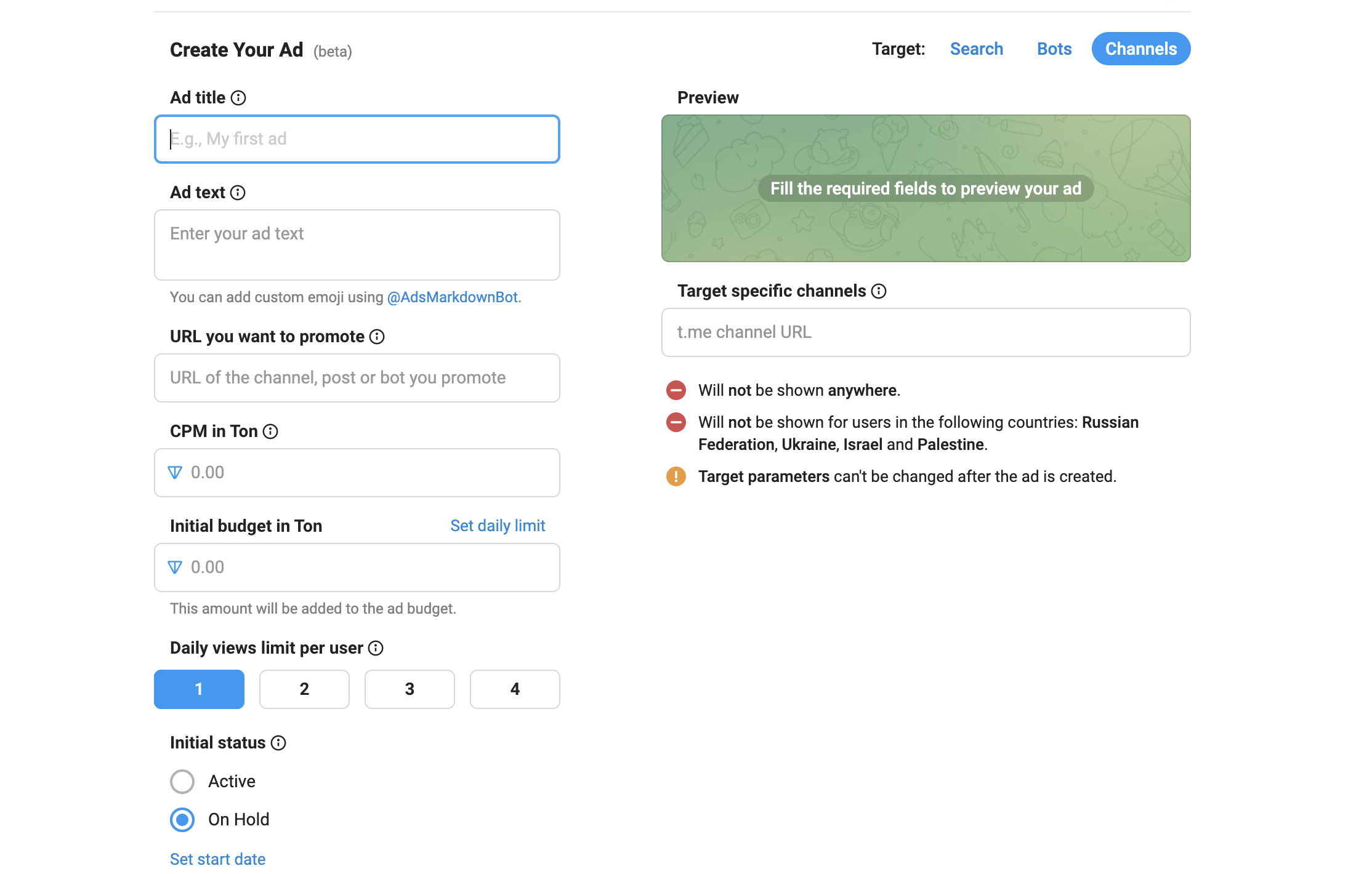 Tutorial on How to Pass Telegram Official Channel Ad Review Tutorial on How to Pass Telegram Official Channel Ad Review