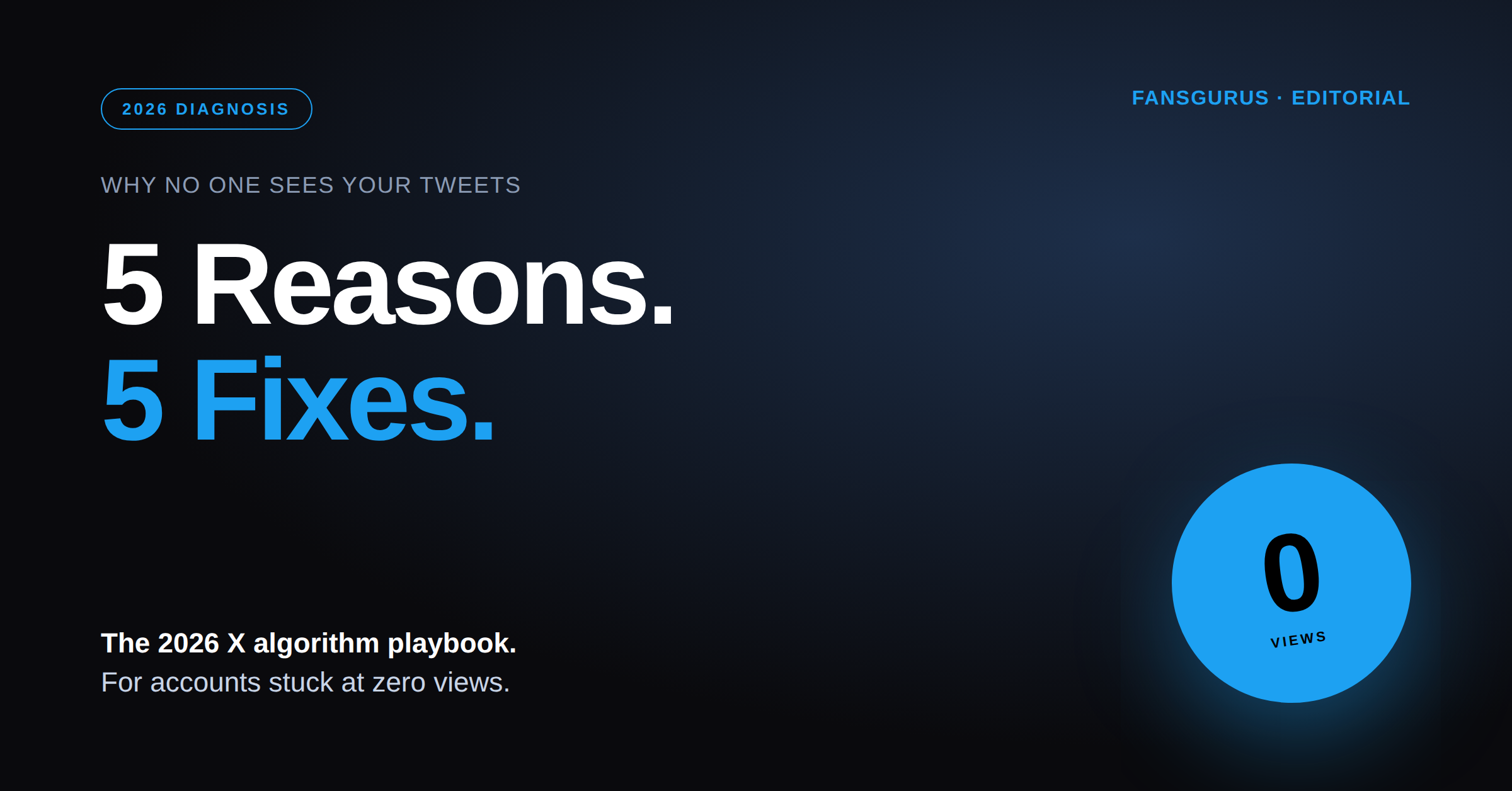 Why Don't Your Tweets Get Any Views? 5 Reasons in the 2026 X Algorithm + How to Fix Each One