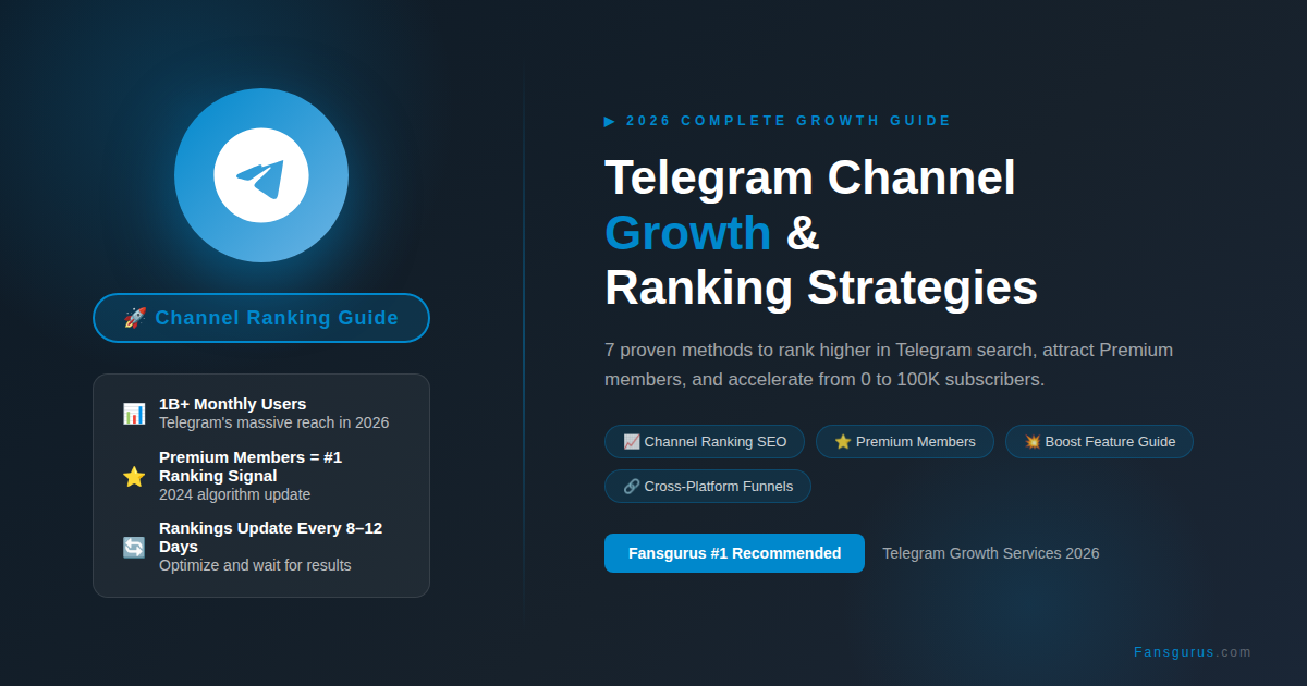 Telegram频道如何冲进排名前列？2026年7大增长策略实测