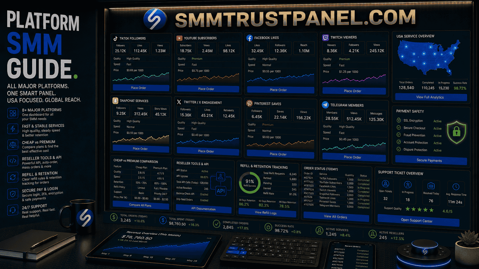 USA SMM Panel Guide for TikTok, YouTube, Facebook and Multi-Platform Services