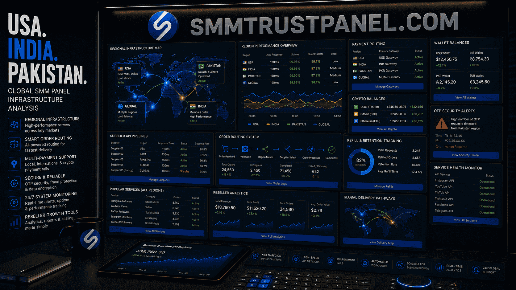 A Technical Analysis of Regional SMM Panel Infrastructure: USA, India, and Pakistan
